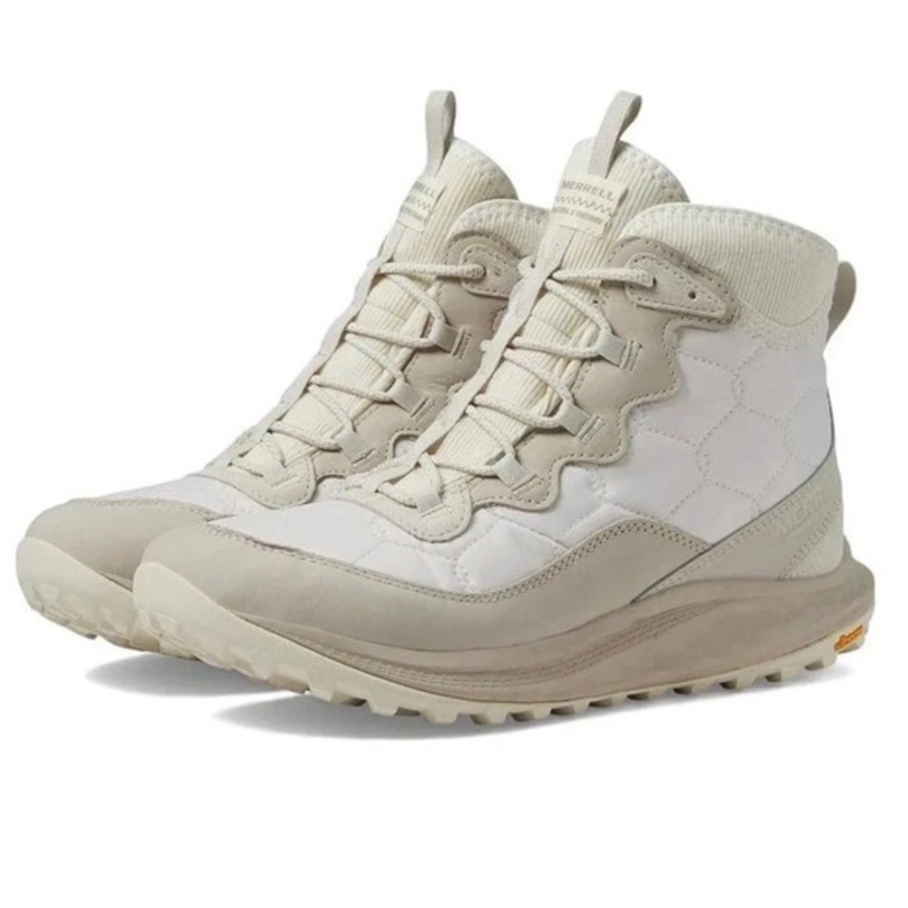 Merrell Womens Antora 3 Thermo Mid Winter Hiking Boots Cream Size 10.5